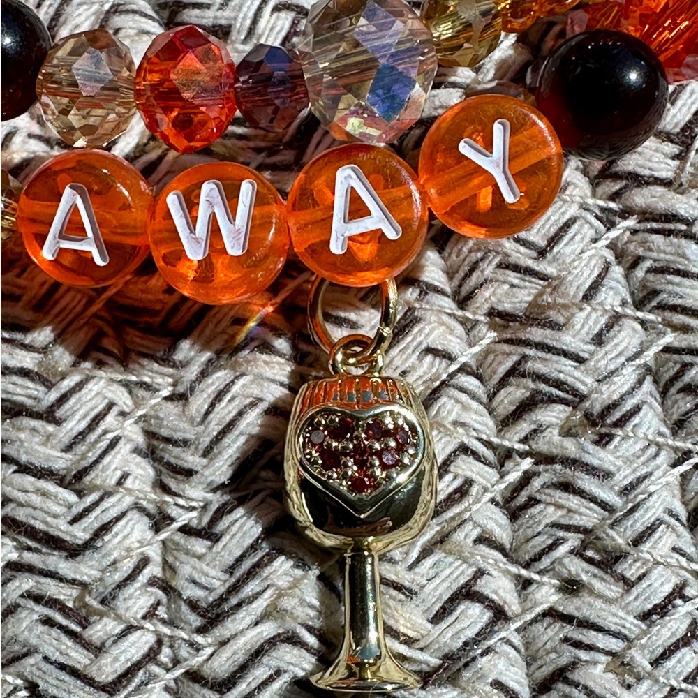 Taylor Swift coil Bracelet pair August and Swiftie theme in fall color crystal - Picture 5 of 8